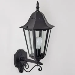 Applique extérieure Hongkong Noir, 1 lumière