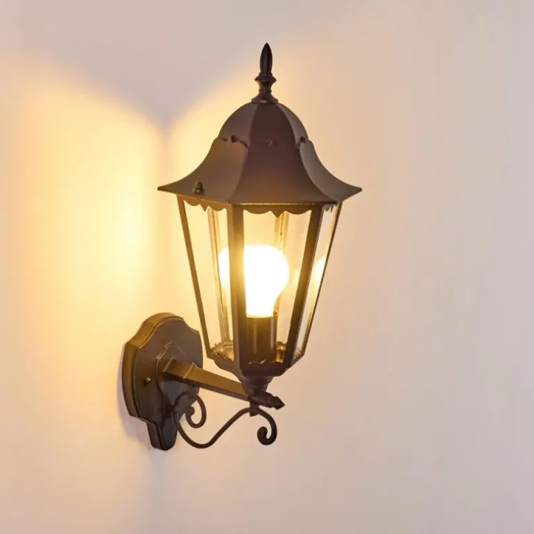 Applique extérieure Hongkong Noir, 1 lumière