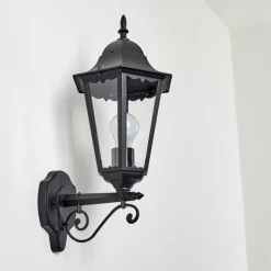 Applique extérieure Hongkong Noir, 1 lumière