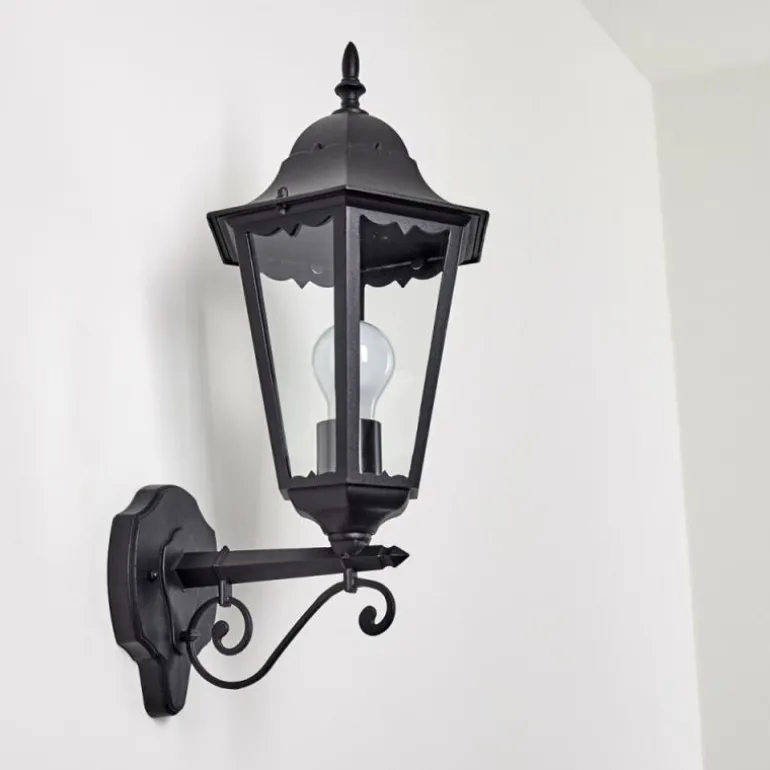Applique extérieure Hongkong Noir, 1 lumière