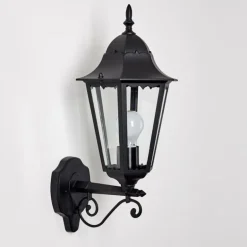 Applique extérieure Hongkong Noir, 1 lumière