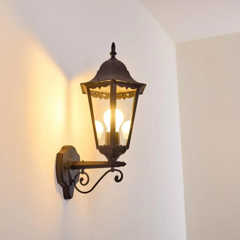 Applique extérieure Hongkong Noir, 1 lumière