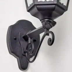 Applique extérieure Hongkong Noir, 1 lumière