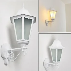 Applique extérieure Hongkong Blanc, 1 lumière