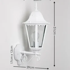 Applique extérieure Hongkong Blanc, 1 lumière