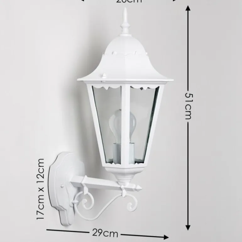 Applique extérieure Hongkong Blanc, 1 lumière
