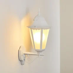 Applique extérieure Hongkong Blanc, 1 lumière