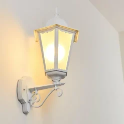 Applique extérieure Hongkong Blanc, 1 lumière