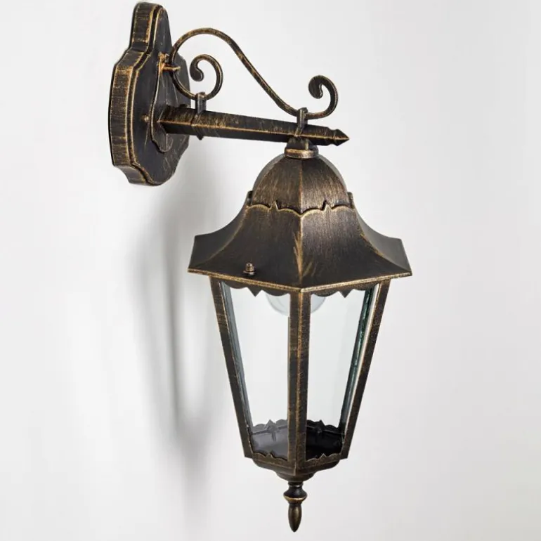 Applique extérieure Hongkong Brun doré, 1 lumière