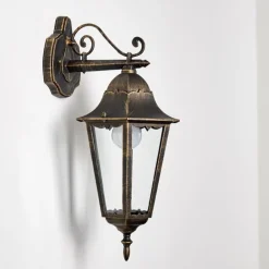 Applique extérieure Hongkong Brun doré, 1 lumière