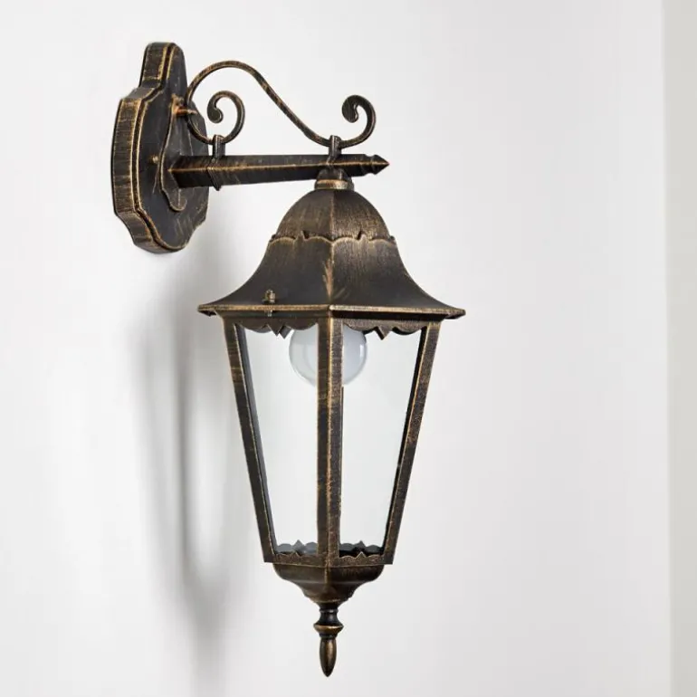 Applique extérieure Hongkong Brun doré, 1 lumière