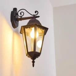 Applique extérieure Hongkong Noir, 1 lumière