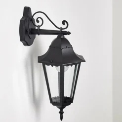 Applique extérieure Hongkong Noir, 1 lumière