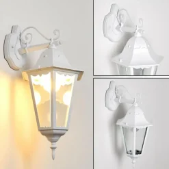 Applique extérieure Hongkong Blanc, 1 lumière