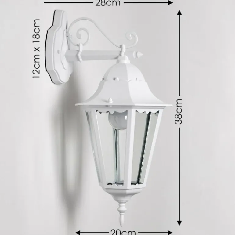 Applique extérieure Hongkong Blanc, 1 lumière