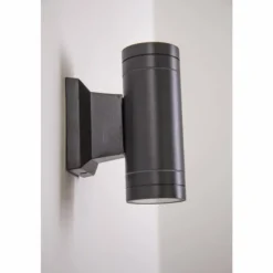 Applique extérieure LED Globo Noir, 2 lumières