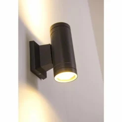 Applique extérieure LED Globo Noir, 2 lumières