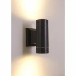 Applique extérieure LED Globo Noir, 2 lumières