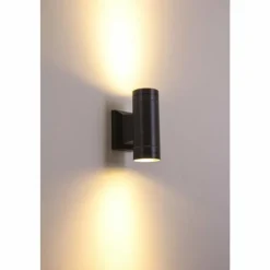 Applique extérieure LED Globo Noir, 2 lumières