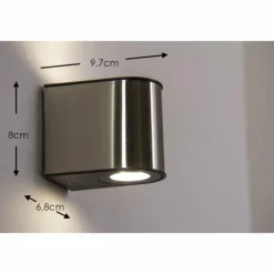 Applique extérieure LED Lutec Acier brossé, 6 lumières