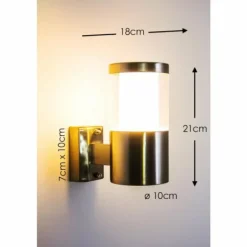 Applique extérieure Leon LED Acier inoxydable, 1 lumière