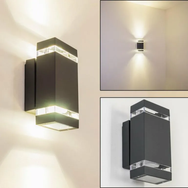 Applique extérieure Lutak LED Anthracite, 2 lumières