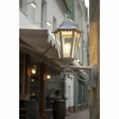 Applique extérieure LUTEC BRISTOL Blanc, 1 lumière, Détecteur de mouvement