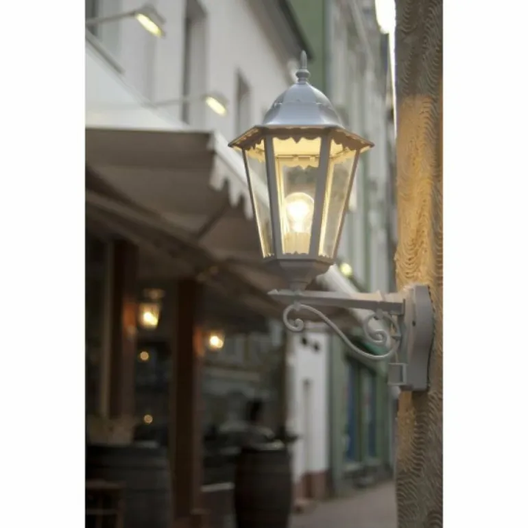 Applique extérieure LUTEC BRISTOL Blanc, 1 lumière, Détecteur de mouvement