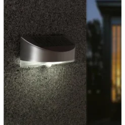 Applique extérieure LUTEC BREAD LED Argenté, 1 lumière, Détecteur de mouvement