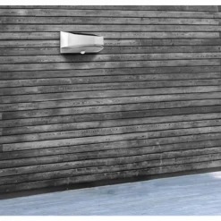 Applique extérieure LUTEC BREAD LED Argenté, 1 lumière, Détecteur de mouvement