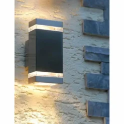 Applique extérieure LUTEC FOCUS Acier inoxydable, 2 lumières