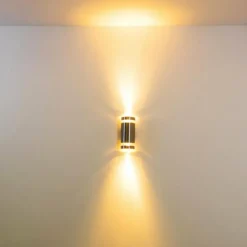 Applique extérieure Maturin Acier inoxydable, 2 lumières