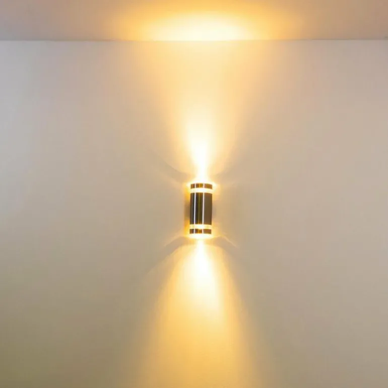 Applique extérieure Maturin Acier inoxydable, 2 lumières