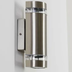 Applique extérieure Maturin Acier inoxydable, 2 lumières