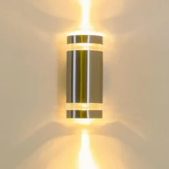 Applique extérieure Maturin Acier inoxydable, 2 lumières