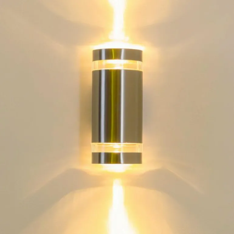 Applique extérieure Maturin Acier inoxydable, 2 lumières