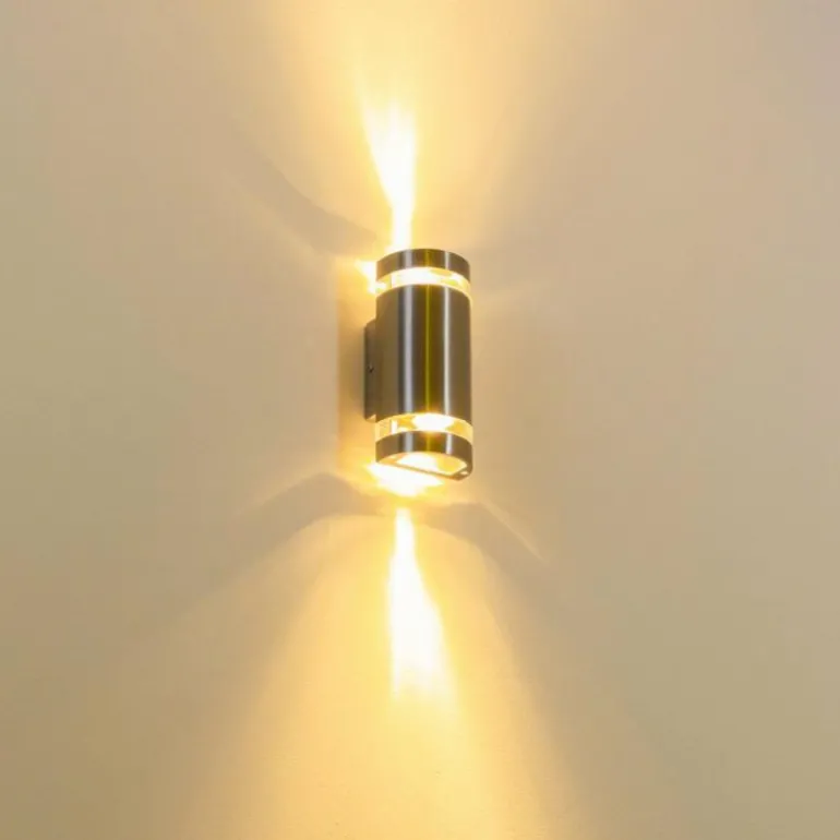 Applique extérieure Maturin Acier inoxydable, 2 lumières