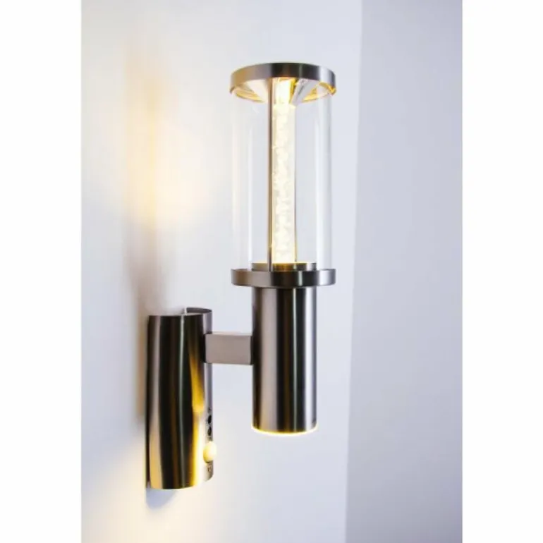 Applique extérieure Popoyan LED Acier inoxydable, 2 lumières, Détecteur de mouvement