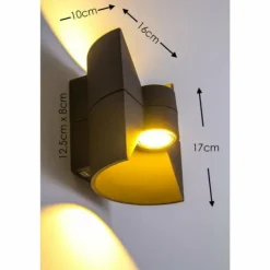 Applique extérieure San Jose LED Anthracite, 2 lumières