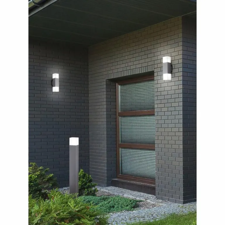 applique extérieure Trio HUDSON Acier inoxydable, 2 lumières