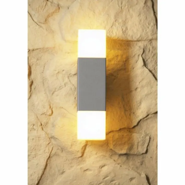 applique extérieure Trio HUDSON Acier inoxydable, 2 lumières