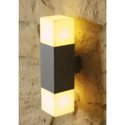 applique extérieure Trio HUDSON Acier inoxydable, 2 lumières