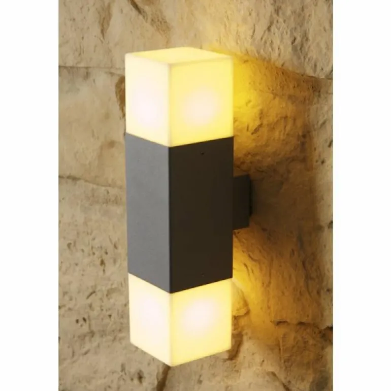 applique extérieure Trio HUDSON Acier inoxydable, 2 lumières