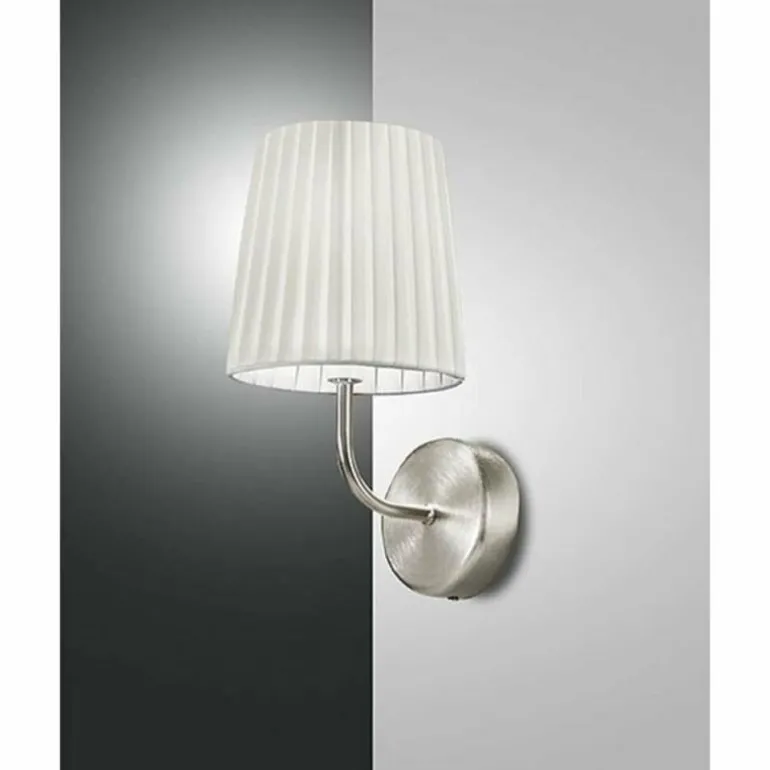 Applique Fabas Luce DOROTEA Nickel mat, 1 lumière