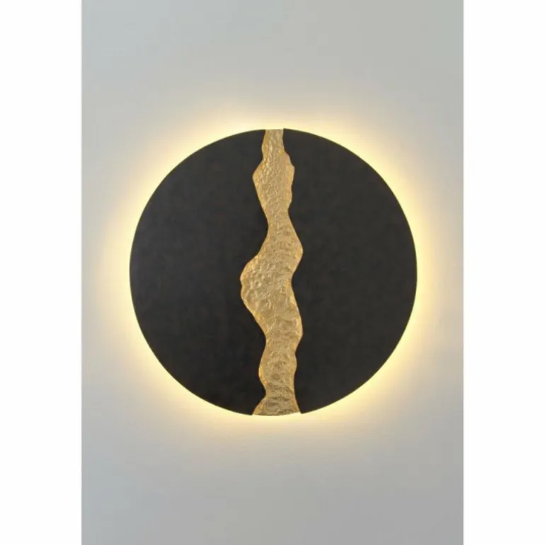 Applique Holländer LAVA LED Brun, Or, Noir, 1 lumière