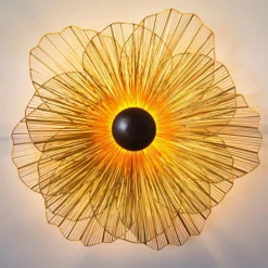 Applique Holländer Tremolo Brun, Or, Noir, 3 lumières