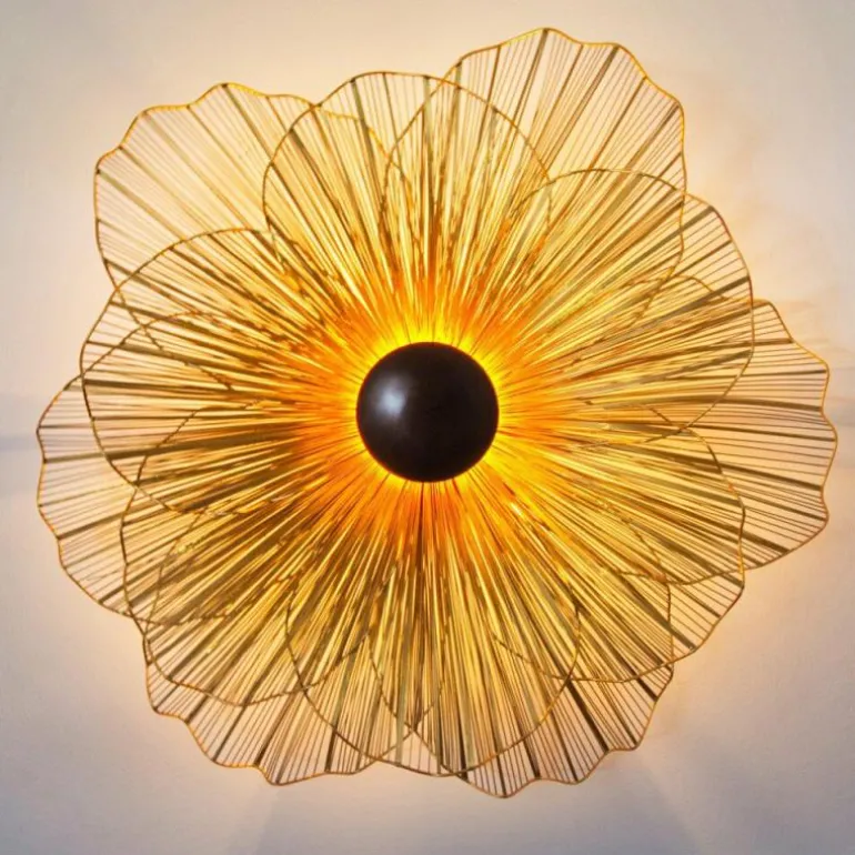 Applique Holländer Tremolo Brun, Or, Noir, 3 lumières