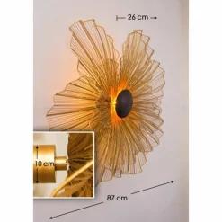 Applique Holländer Tremolo Brun, Or, Noir, 3 lumières