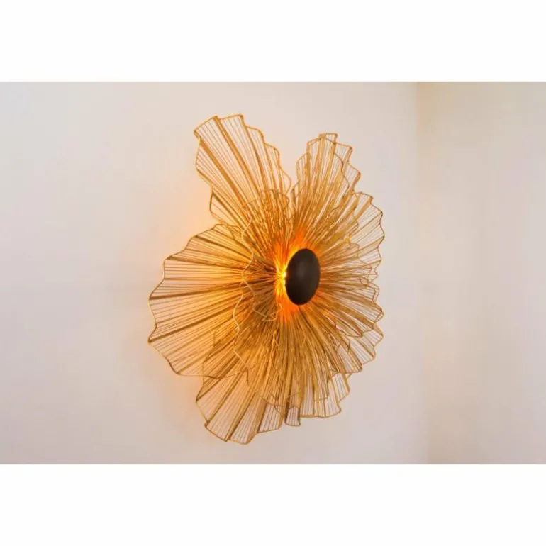 Applique Holländer Tremolo Brun, Or, Noir, 3 lumières