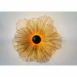 Applique Holländer Tremolo Brun, Or, Noir, 3 lumières